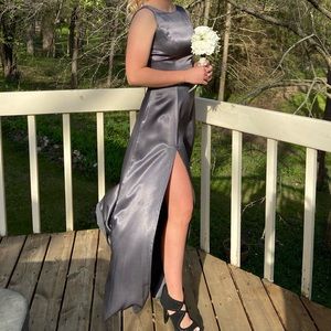 Gray formal long dress